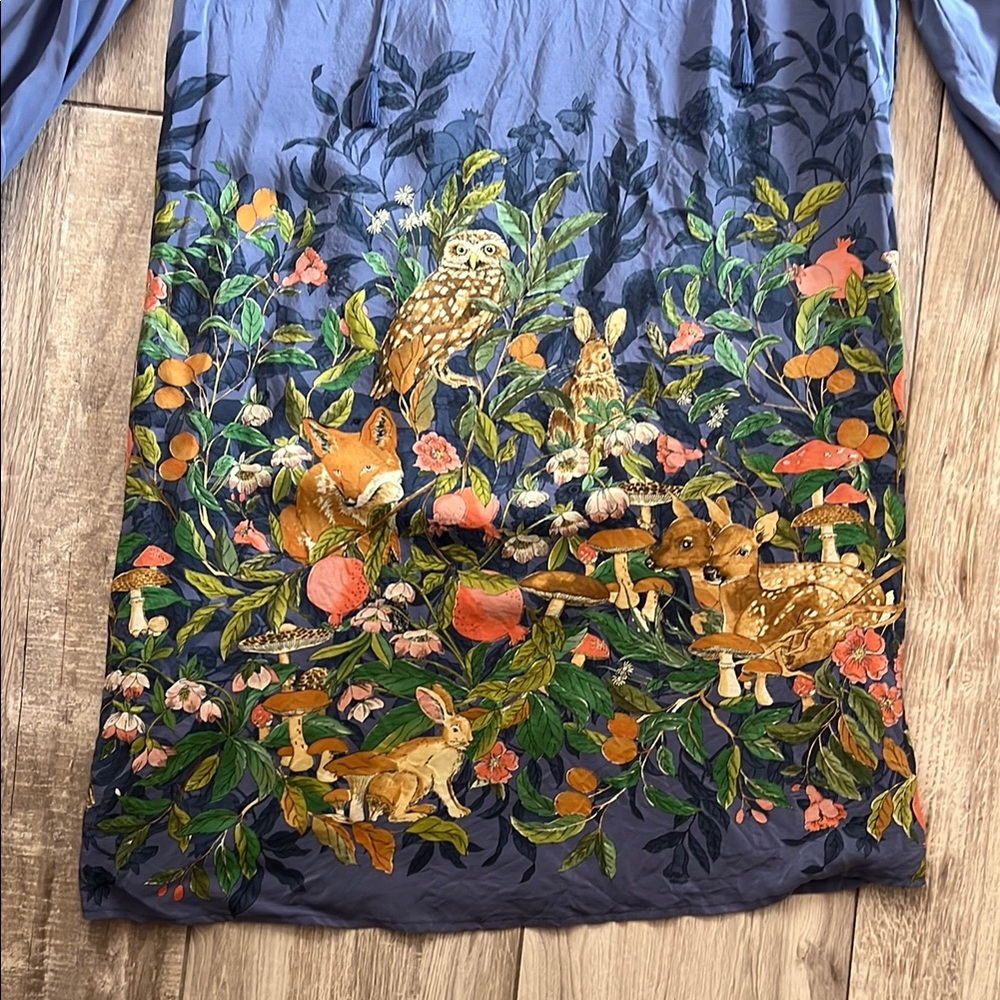 Anthropologie Moulinette Soeurs whimsical woodland creatures Dress rare - Picture 2 of 5